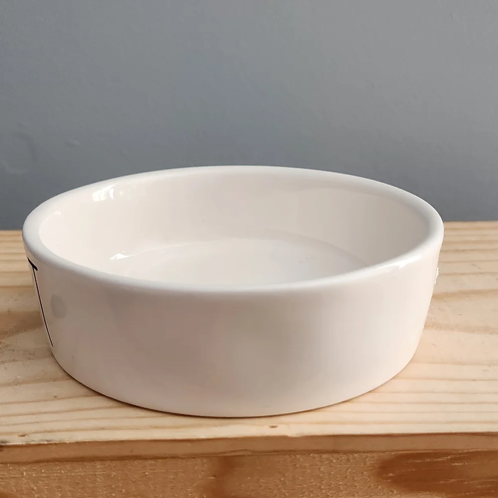 Rae Dunn Purrfect Cat Water or Food Ceramic Bowl